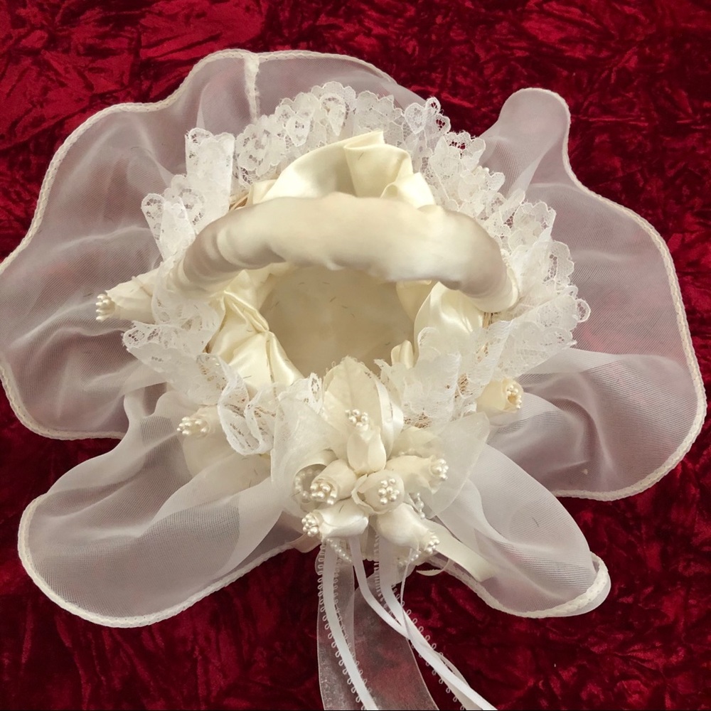 Vintage Flower Girl Basket - Picture 3 of 8